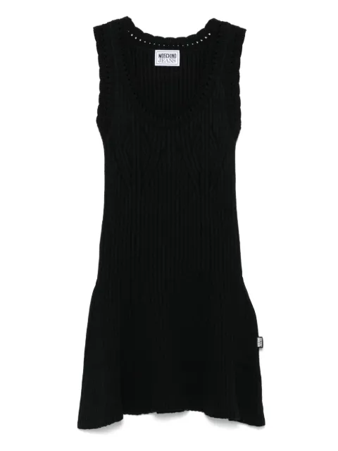 MOSCHINO JEANS ribbed-knit mini dress 