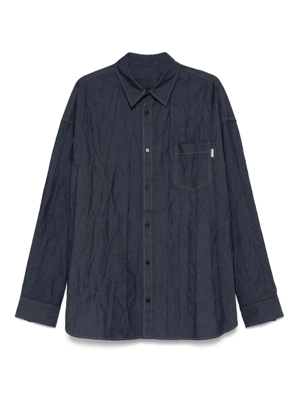 Juun.J Overhemd met gekreukt effect Blauw