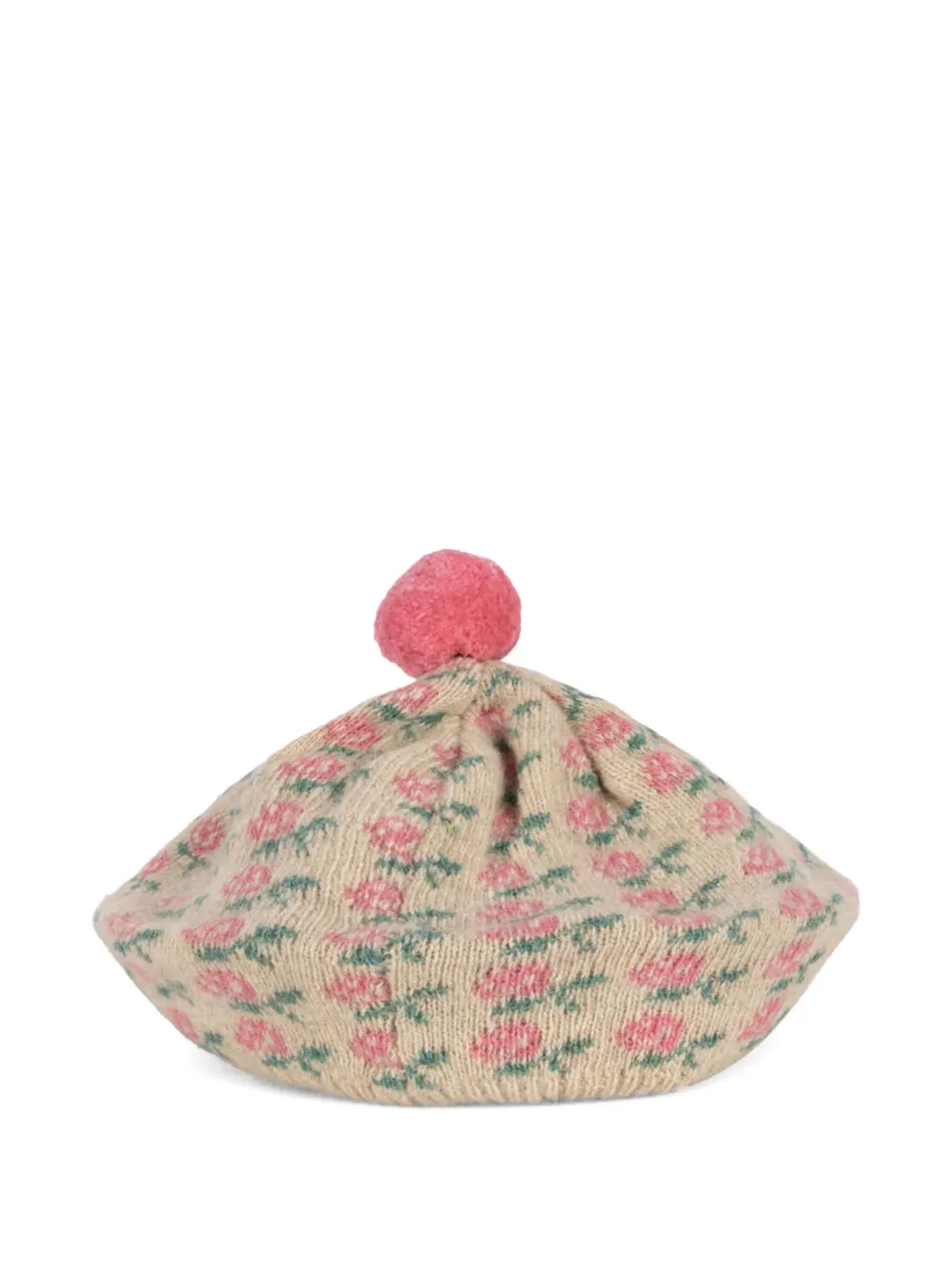 Konges Sløjd jacquard-pattern beret | Neutrals | Image 1