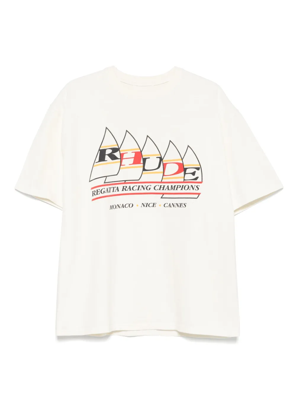 RHUDE Regatta Champions T-shirt Beige