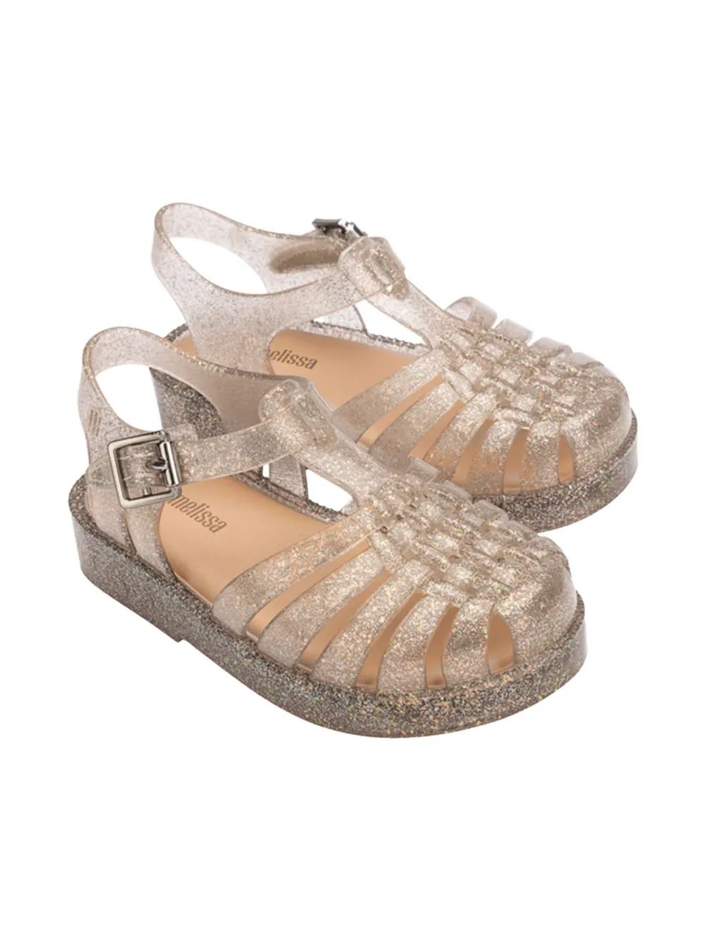 Mini Melissa glitter-detailing sandals Goud