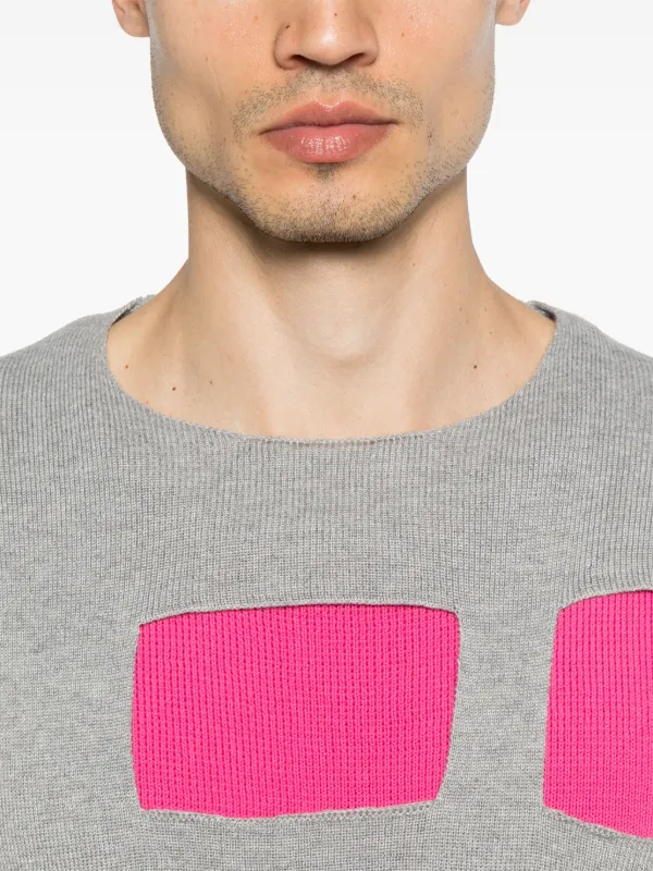 Comme Des Garçons Shirt cut-out Sweater | Grey | FARFETCH GE