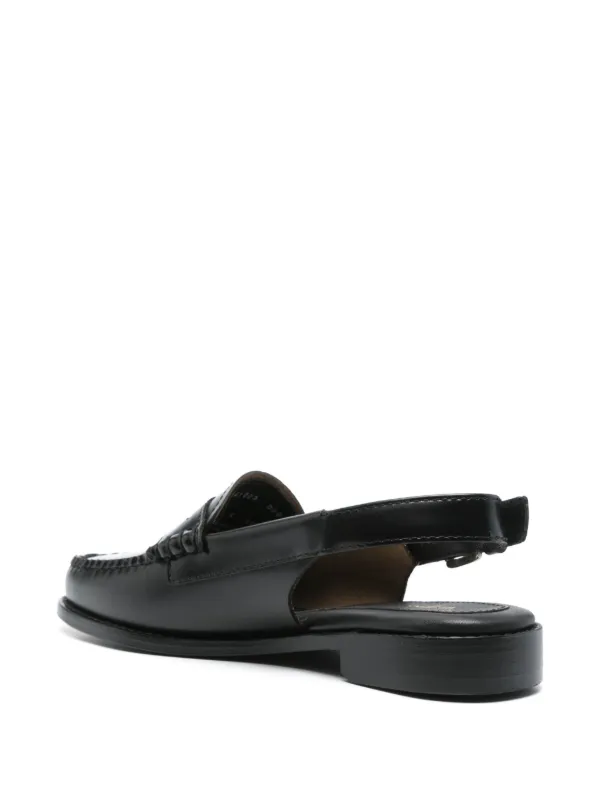 G.H.Bass Weejuns Slingback Penny Loafers | Black | FARFETCH