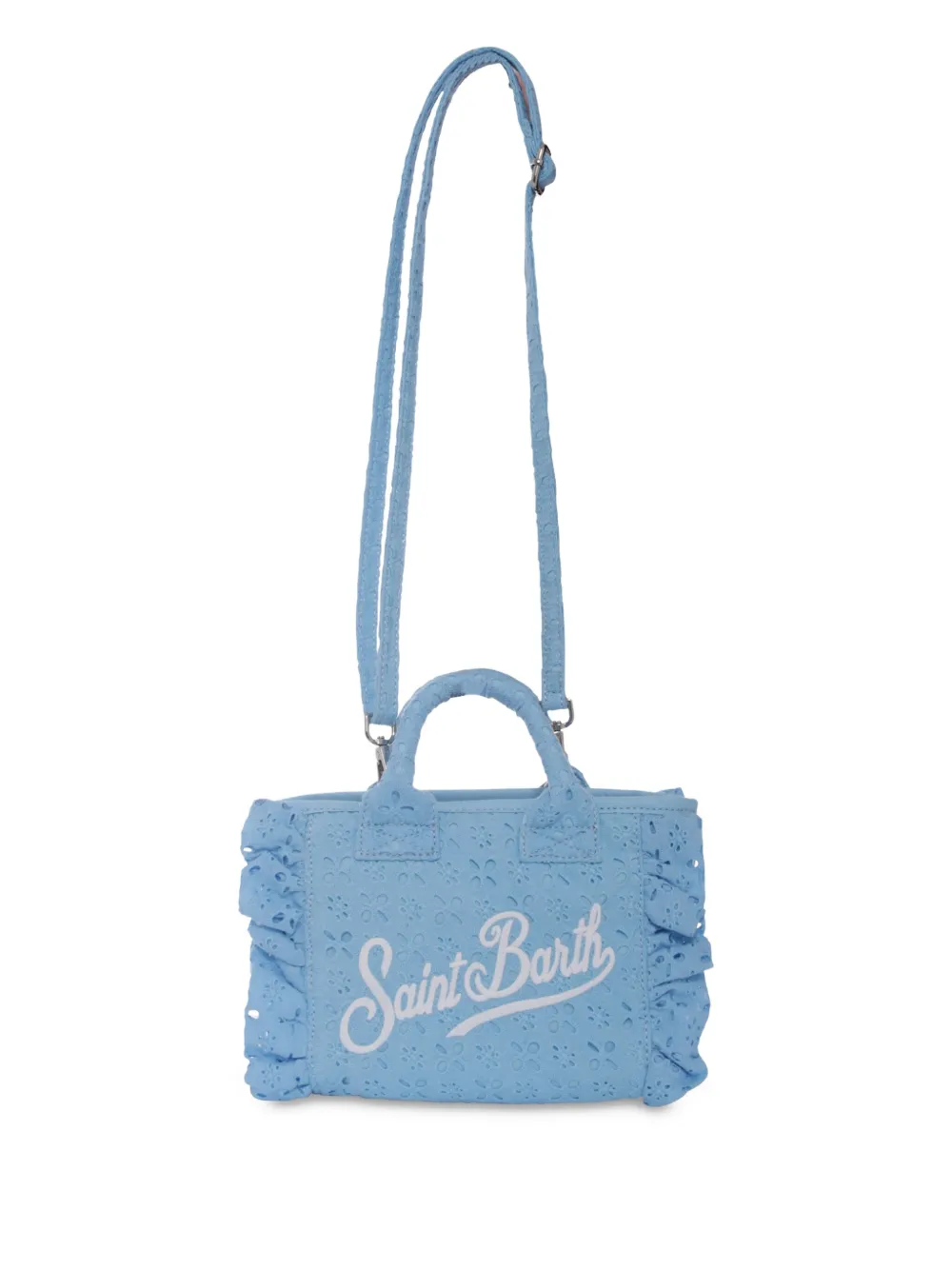 Shop Mc2 Saint Barth Logo-print Beach Bag In Blue