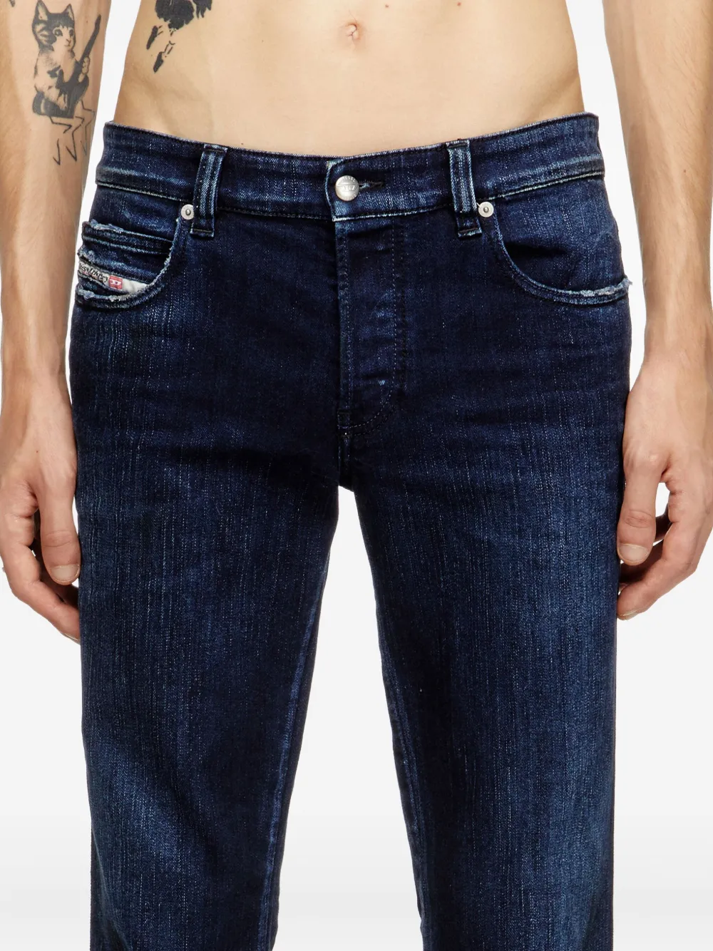 Diesel Abrasions Rinse jeans Blauw