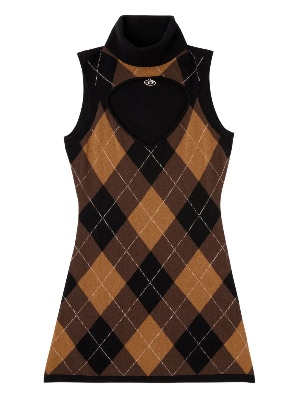 Diesel M-romko Mini Dress In Brown
