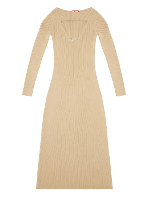 Diesel keyhole ribbed midi day dress