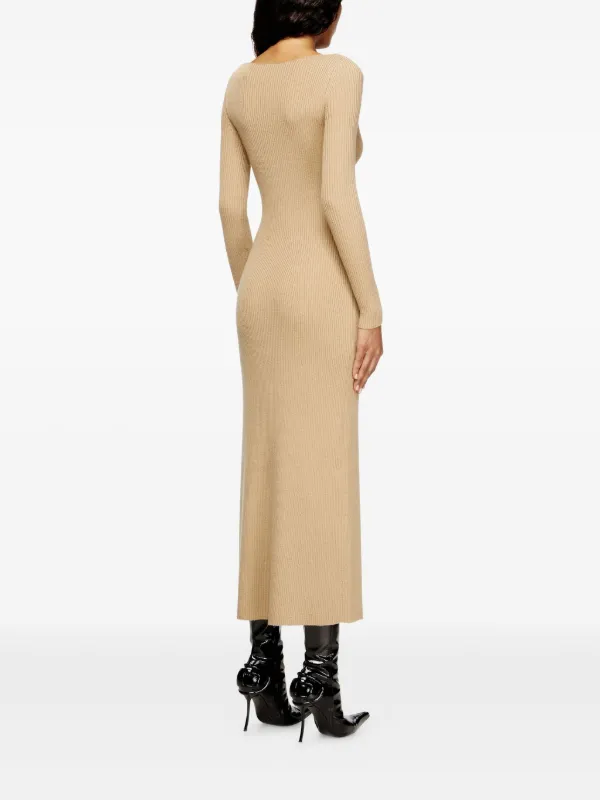 diesel ribbed knit midi dress M-Oloni Day | Neutrals Season 26SPRNG