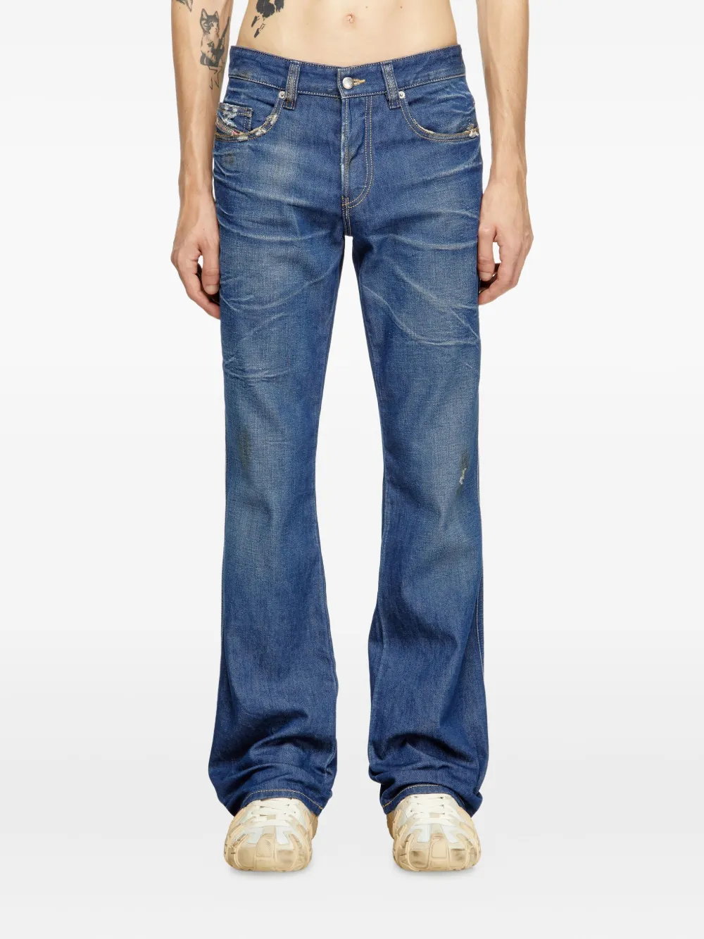 Diesel Bootcut jeans met borduurwerk 01