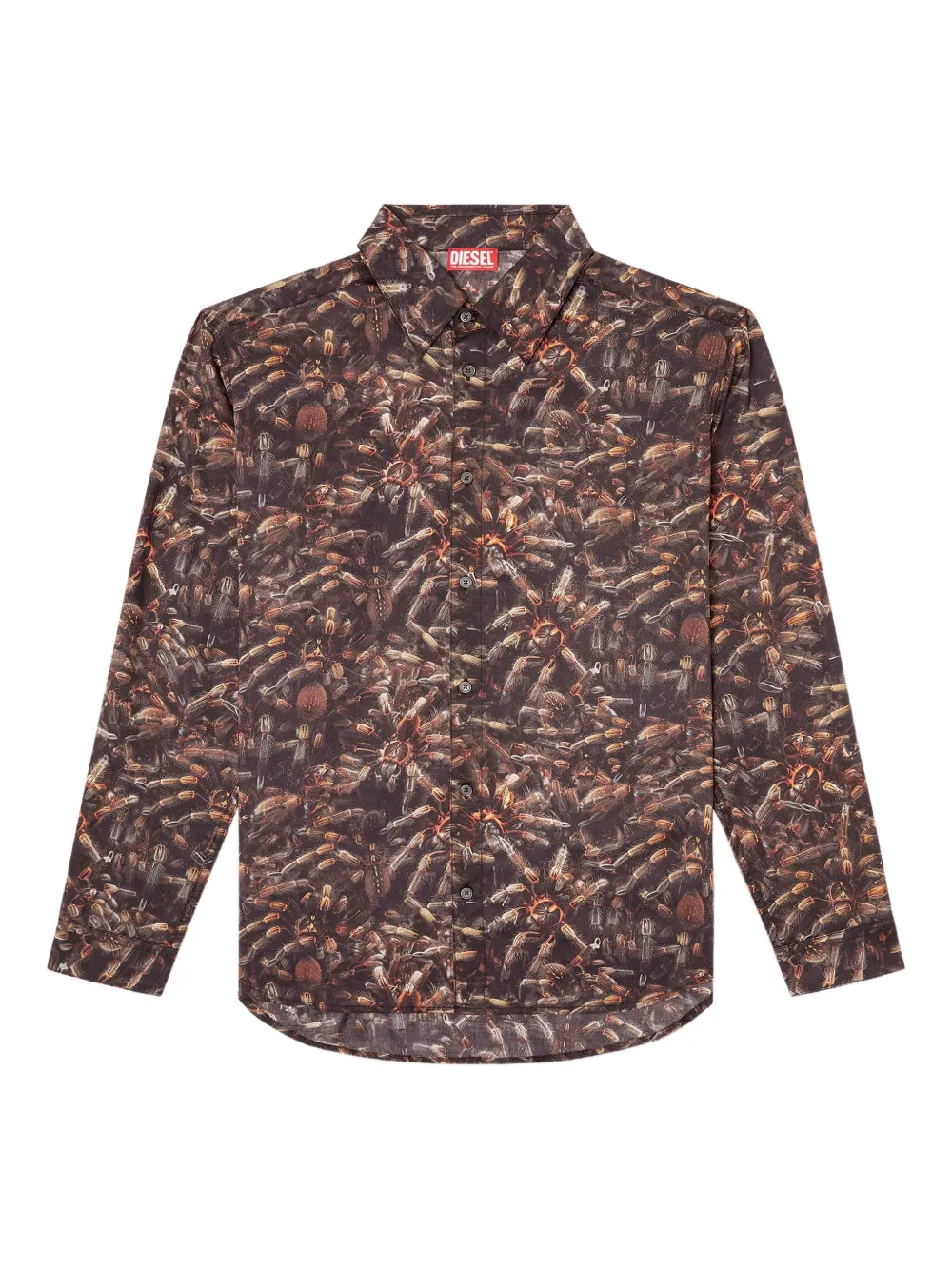 spider-print shirt
