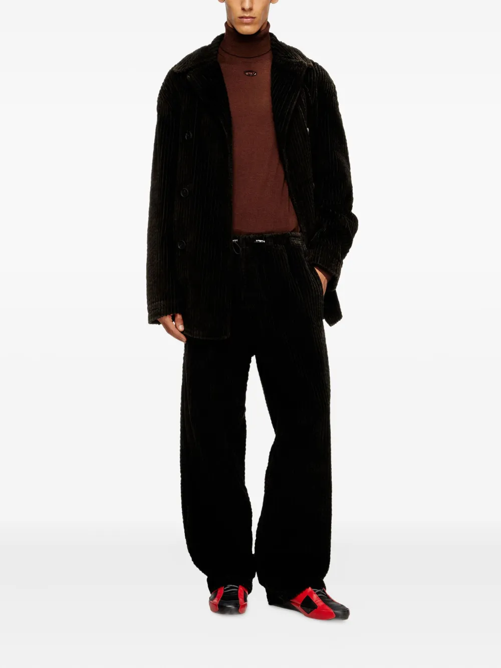 Diesel P-Martial drawstring corduroy trousers - Bruin