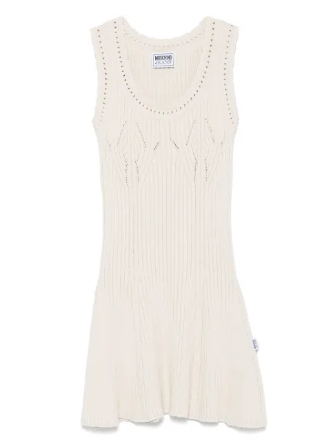 MOSCHINO JEANS ribbed-knit mini dress 