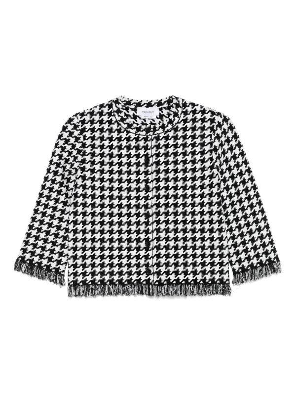 Alexander McQueen houndstooth-pattern Jacket | Black | FARFETCH OM