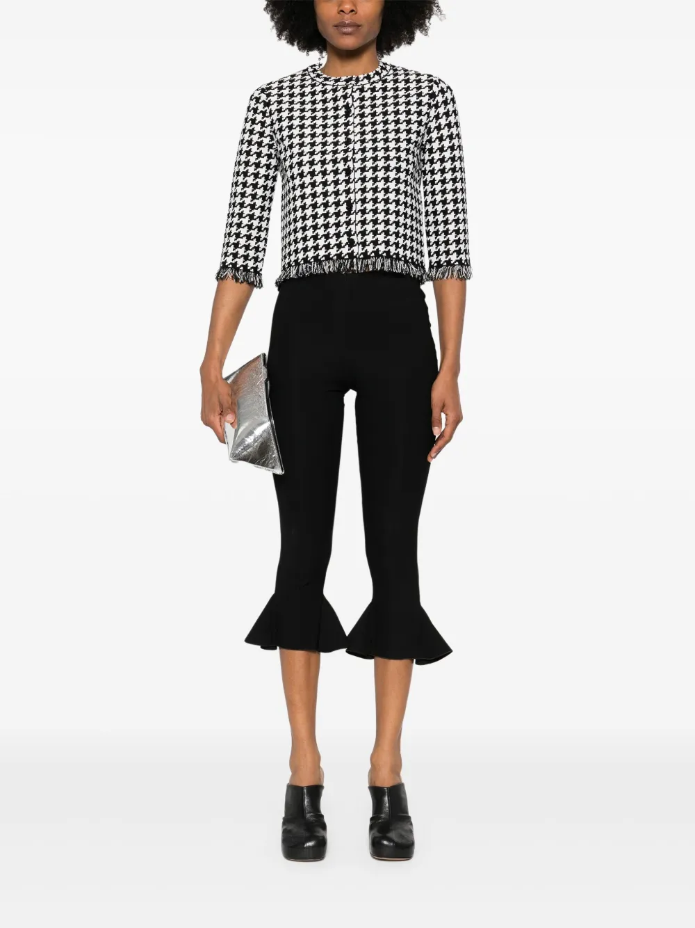 Alexander McQueen Jack met pied-de-poule print Zwart