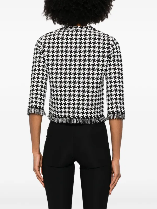 Alexander McQueen houndstooth-pattern Jacket | Black | FARFETCH OM