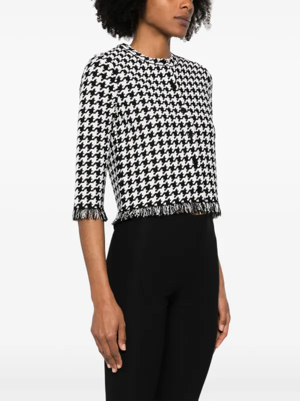 Alexander McQueen houndstooth-pattern Jacket | Black | FARFETCH OM