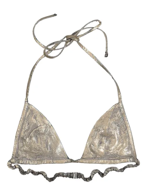 Rick Owens DRKSHDW top de bikini con efecto metalizado