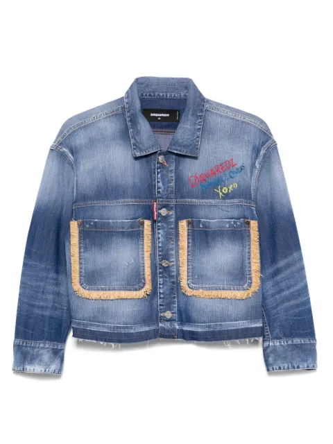 DSQUARED2 fringed denim jacket