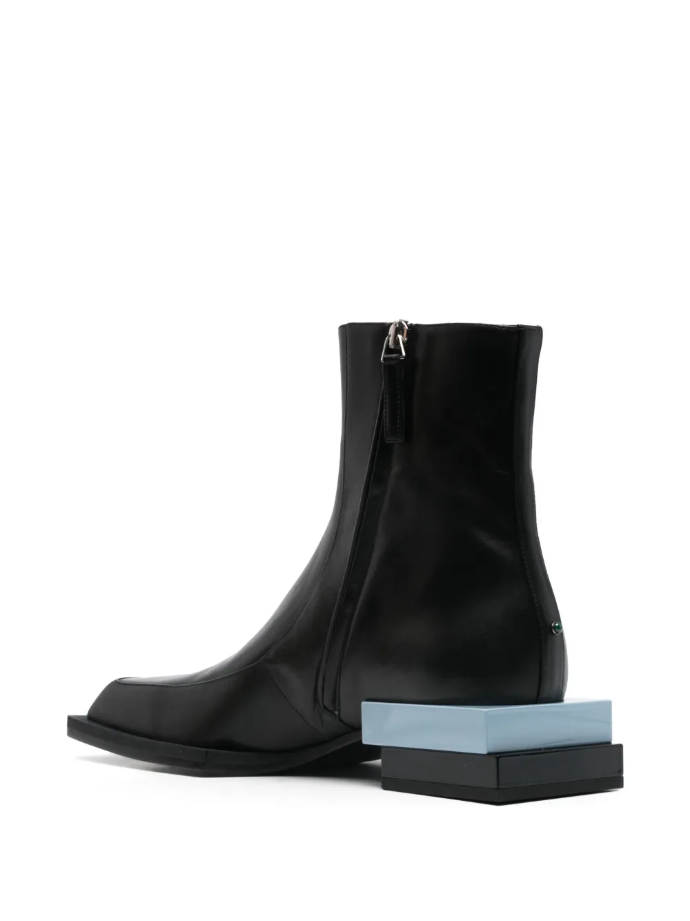 Steven Ma 40mm leather boots Black