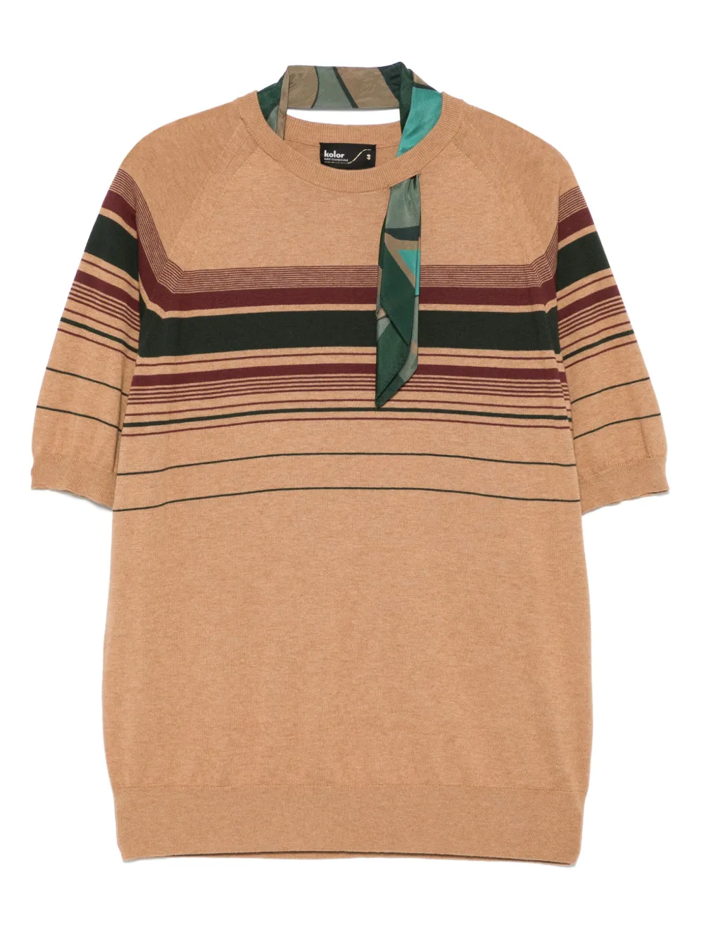 Kolor playera con motivo de rayas | marrón | Image 1