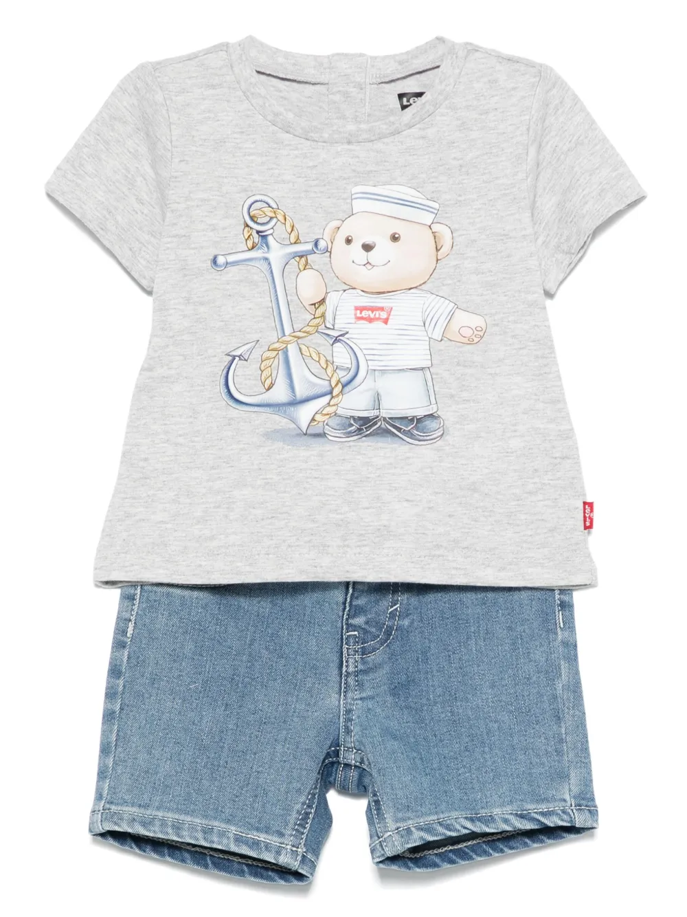 Levi's Kids デニムショートパンツ セット - グレー Levi's Kids デニムショートパンツ セット - グレー
