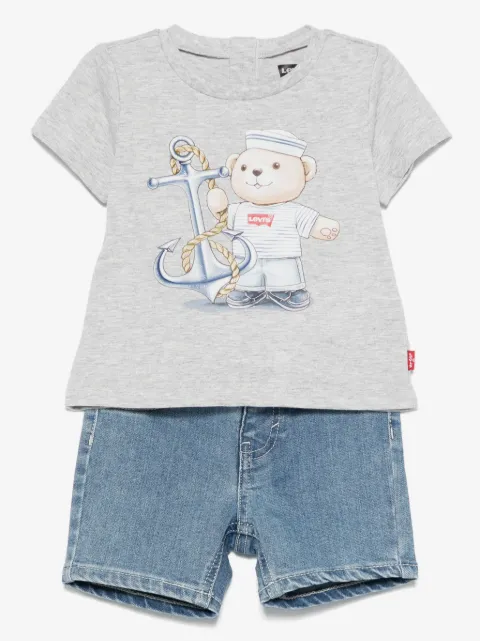 Levi's Kids denim shorts set