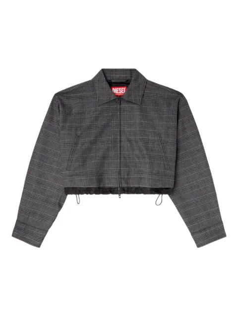 Diesel checked cropped jacket