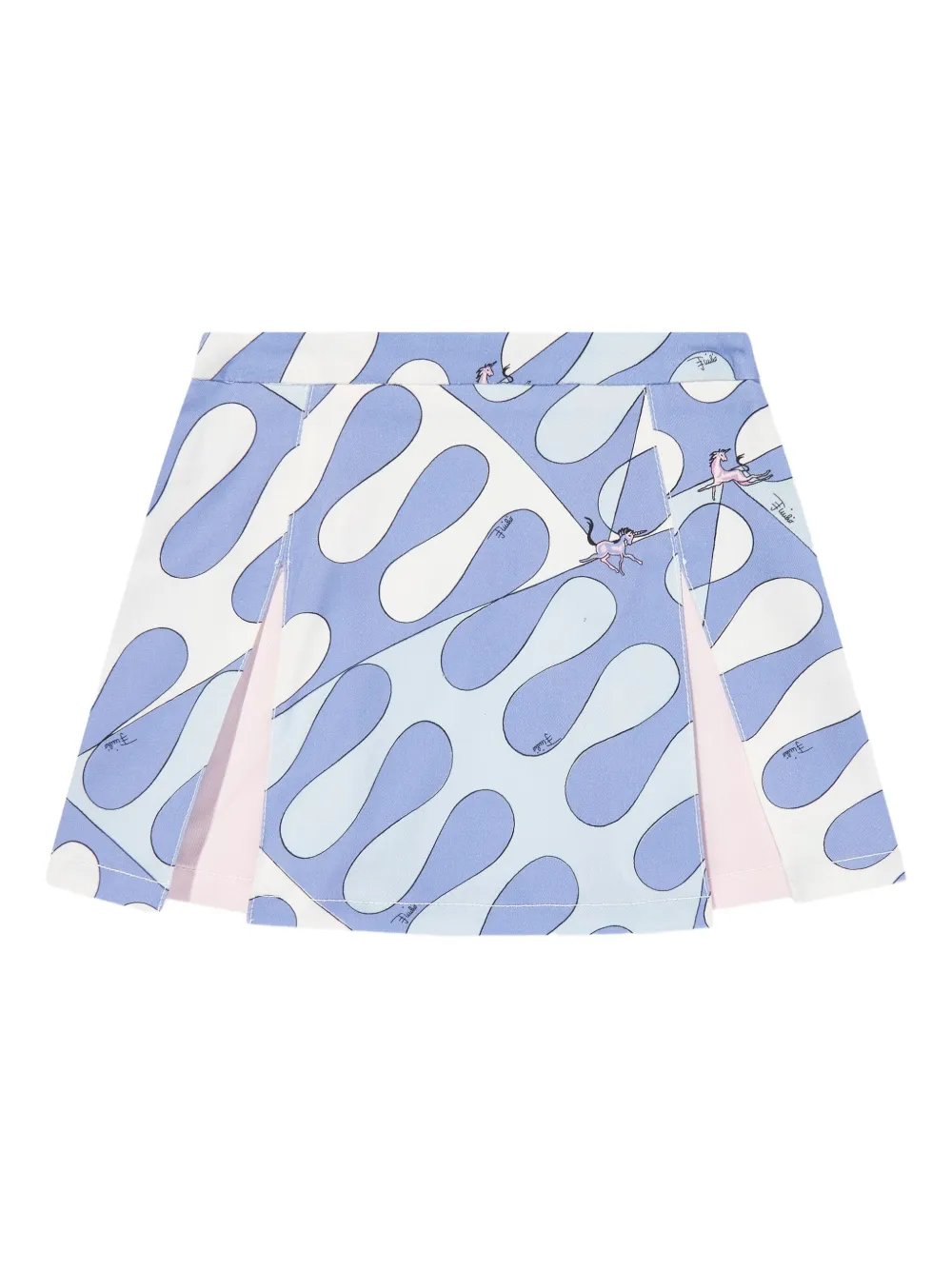 PUCCI Junior Mini-rok met Leocorno-print Blauw