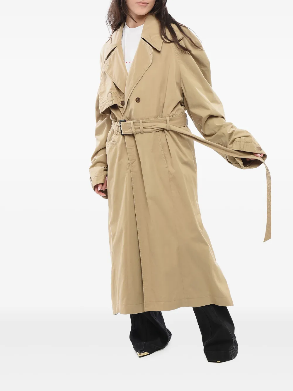 Balenciaga Gelaagde trenchcoat Beige