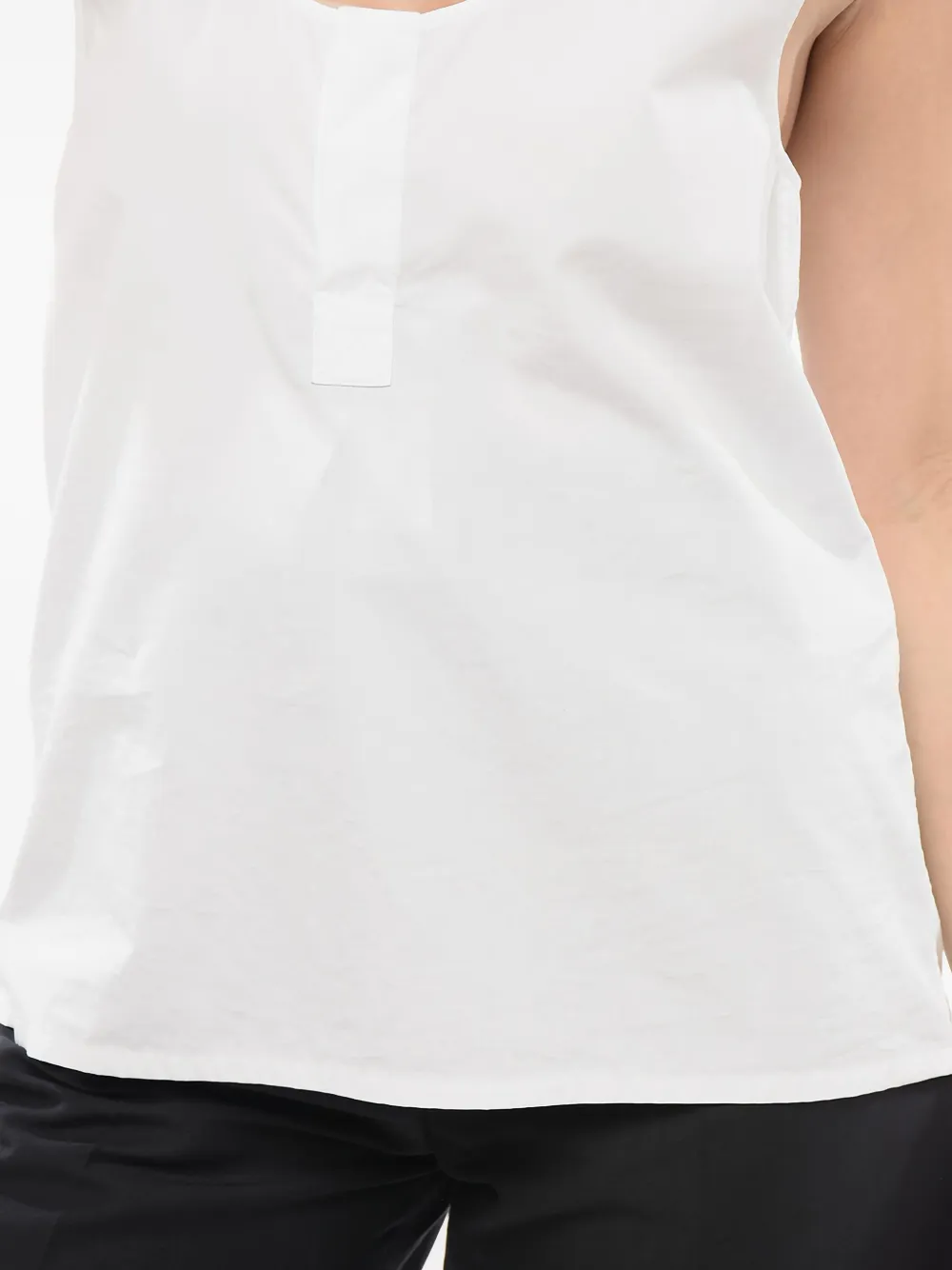 Saint Laurent Henley tanktop Wit
