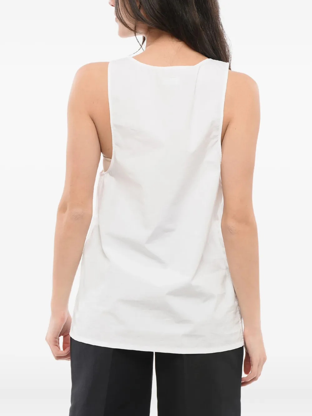 Saint Laurent Henley tanktop Wit