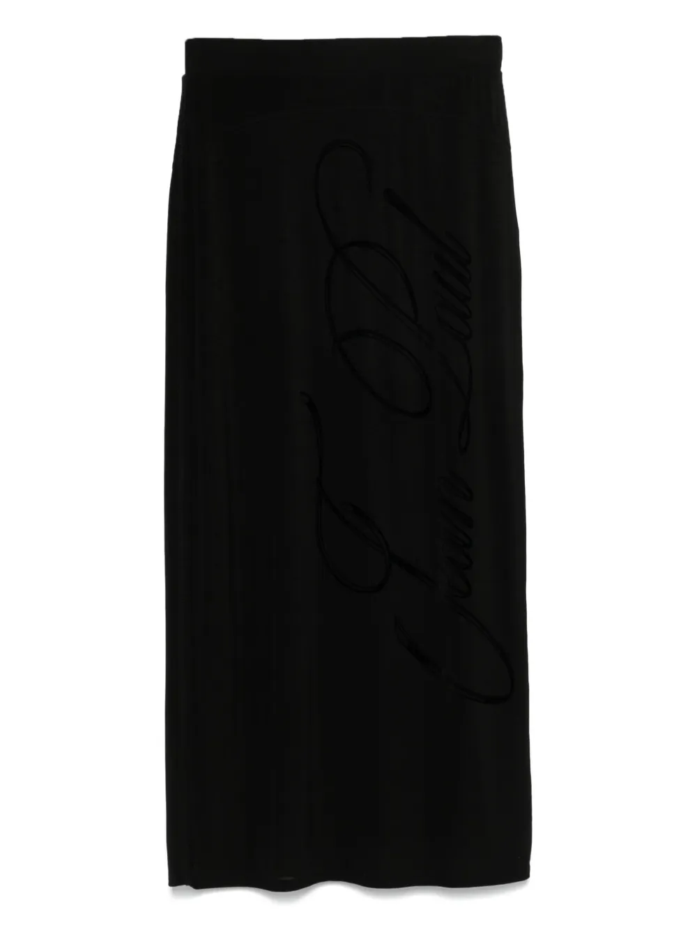 Jean Paul Gaultier フロックロゴ ミディスカート - ブラック Jean Paul Gaultier フロックロゴ ミディスカート - ブラック