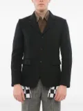 Comme Des Garçons checkered-detail double-layered blazer - Black