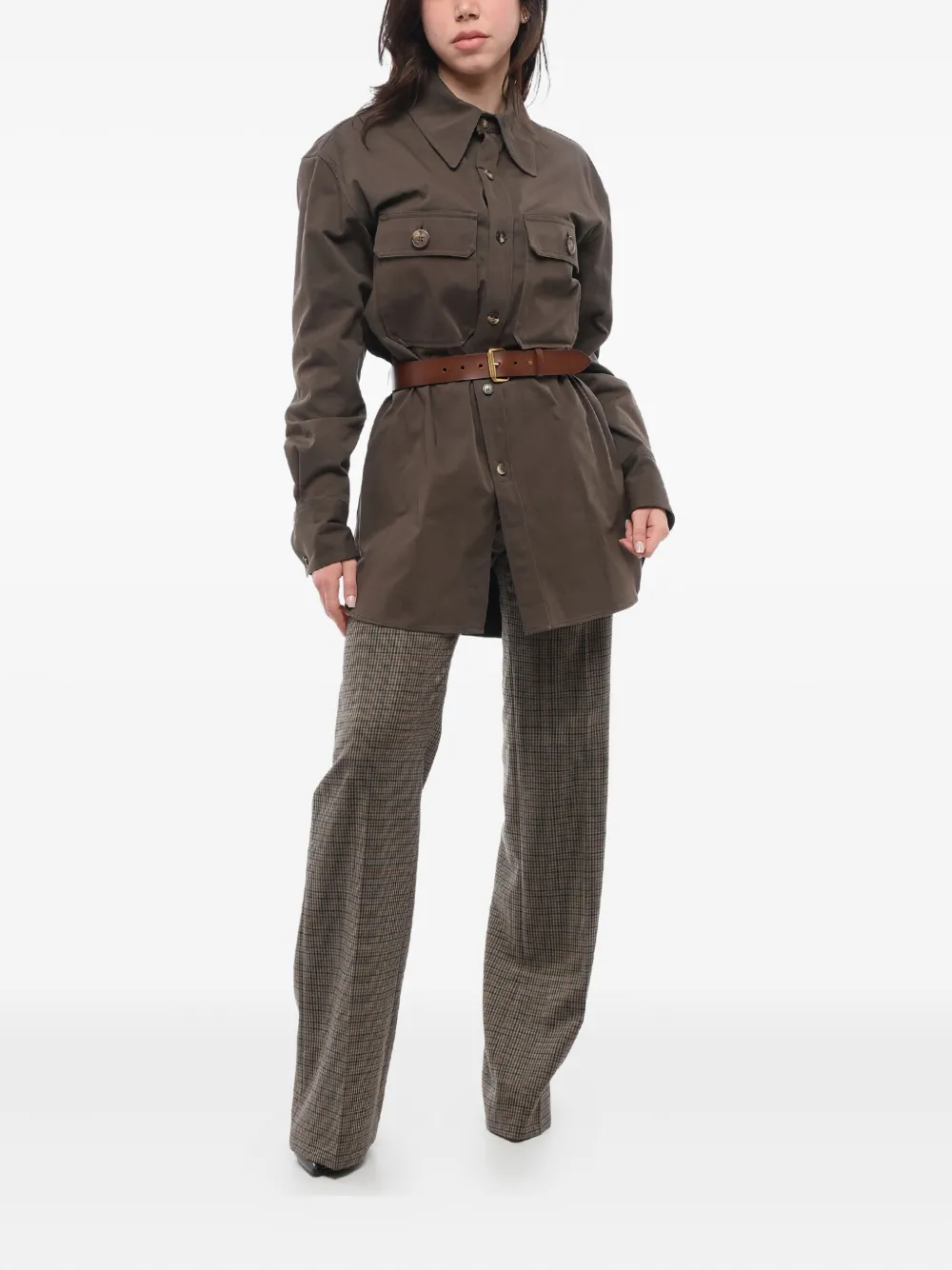 Saint Laurent Saharienne blouse - Bruin