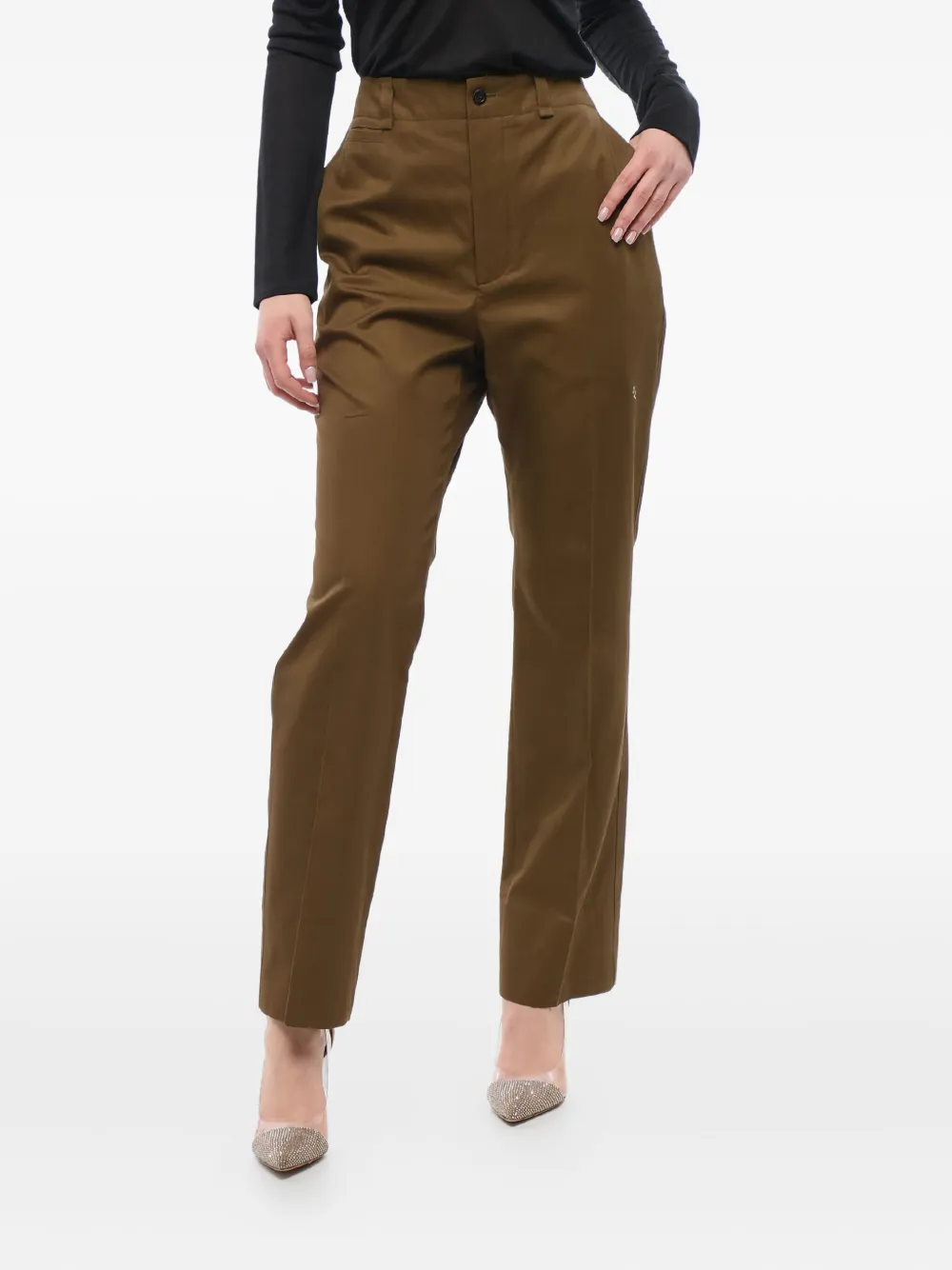 Saint Laurent Pleat-detail Straight-leg Trousers