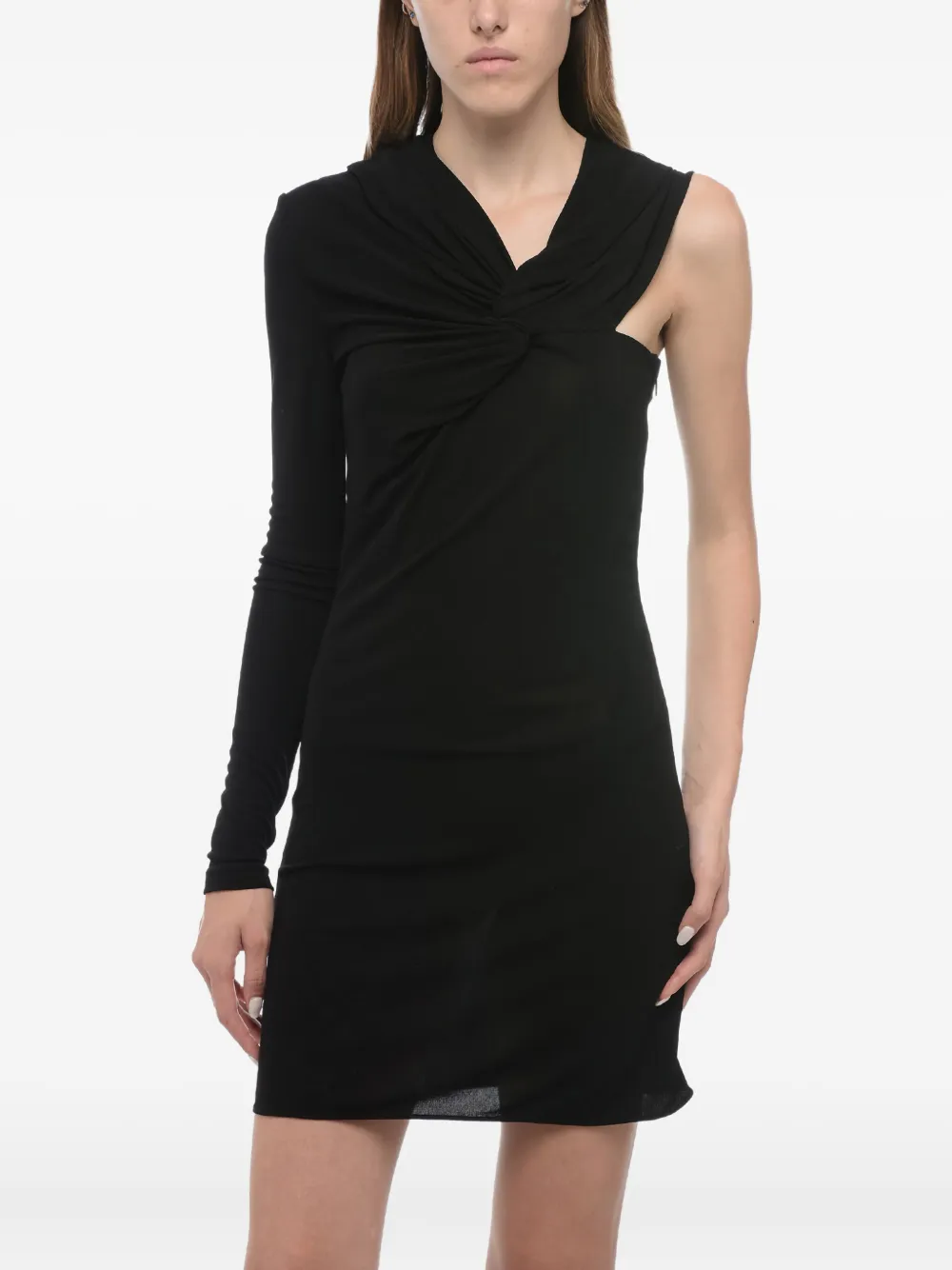 Saint Laurent Asymmetrische jurk Zwart