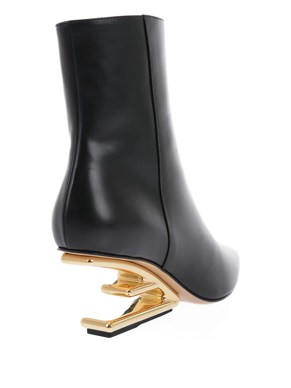 FENDI 90mm leather boots - Zwart