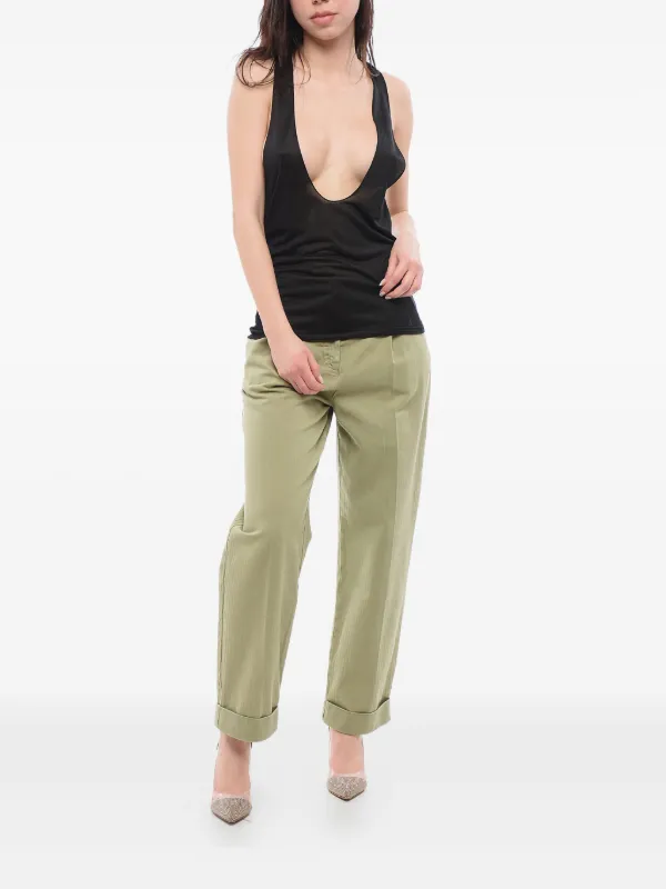 トップス YSL by Tom Ford Silk tank top Saint Laurent Scoop-Neck Silk Tank Top - Bergdorf Goodman