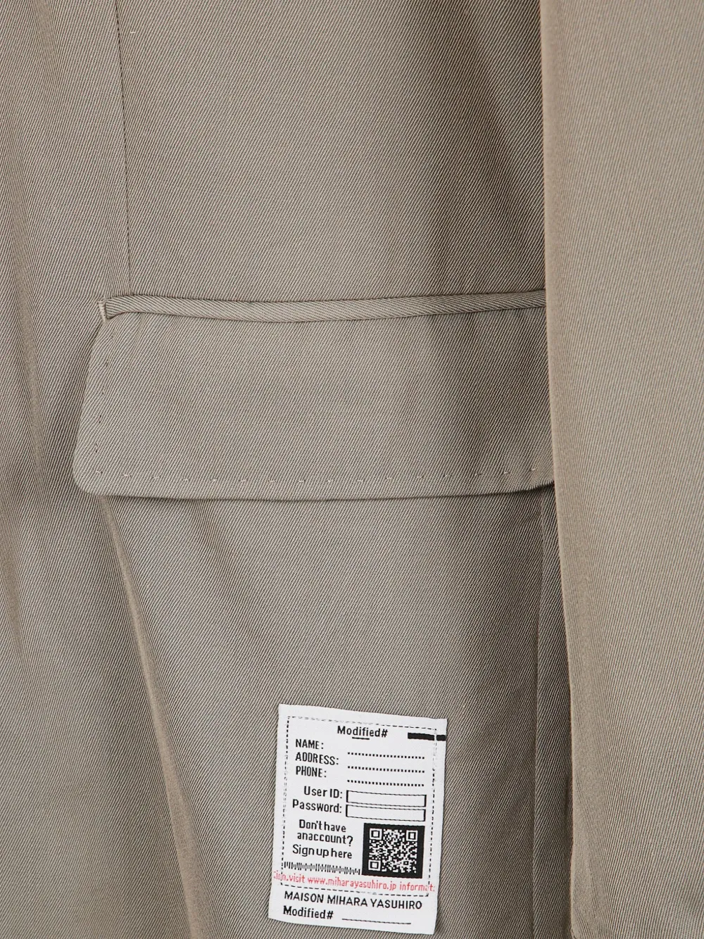 Maison MIHARA YASUHIRO Blazer met enkele rij knopen Beige