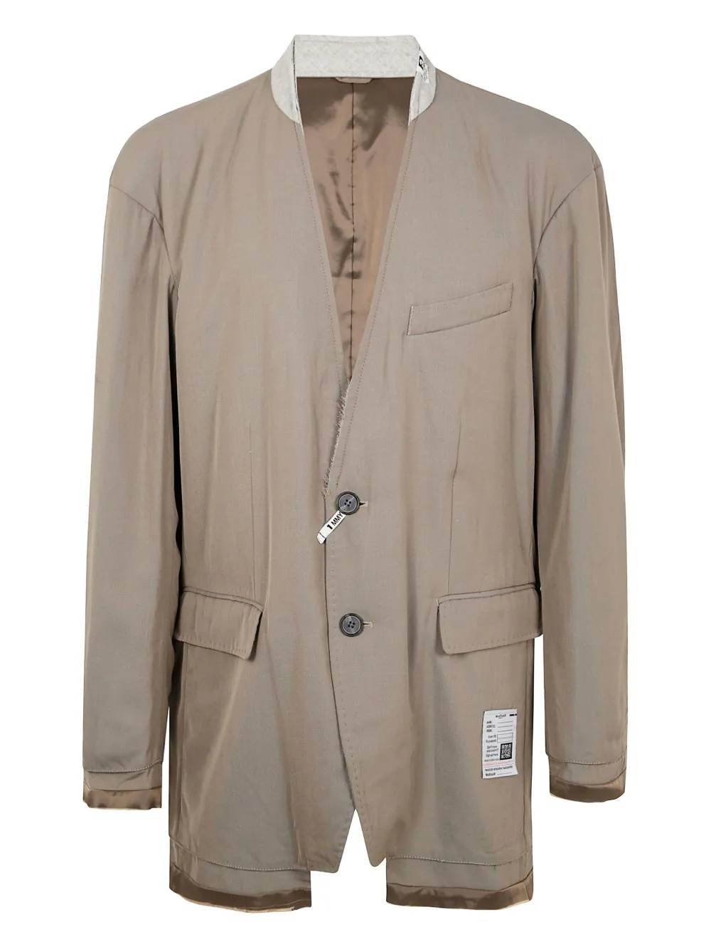 Maison MIHARA YASUHIRO Blazer met enkele rij knopen Beige