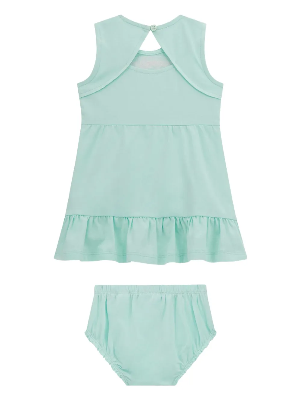 Guess kids logo-print dress - Groen
