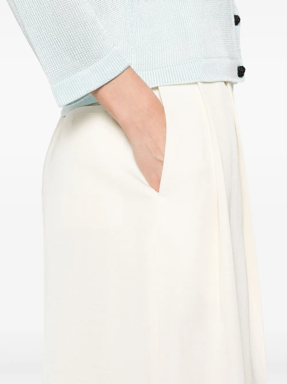 Jil Sander Broek met geplooid detail Wit
