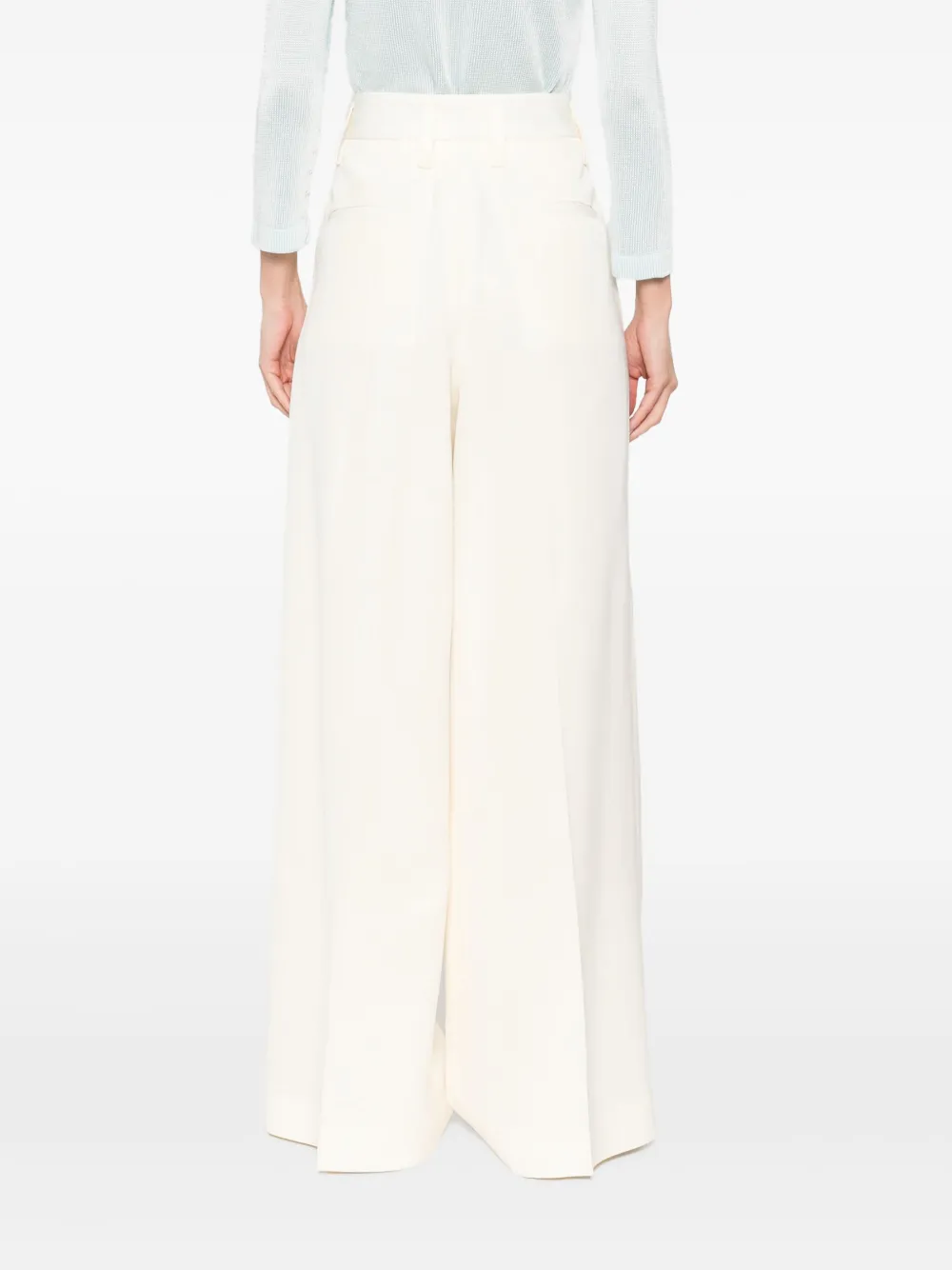 Jil Sander Broek met geplooid detail Wit