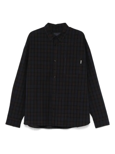 Juun.J camisa con cuadros estampados