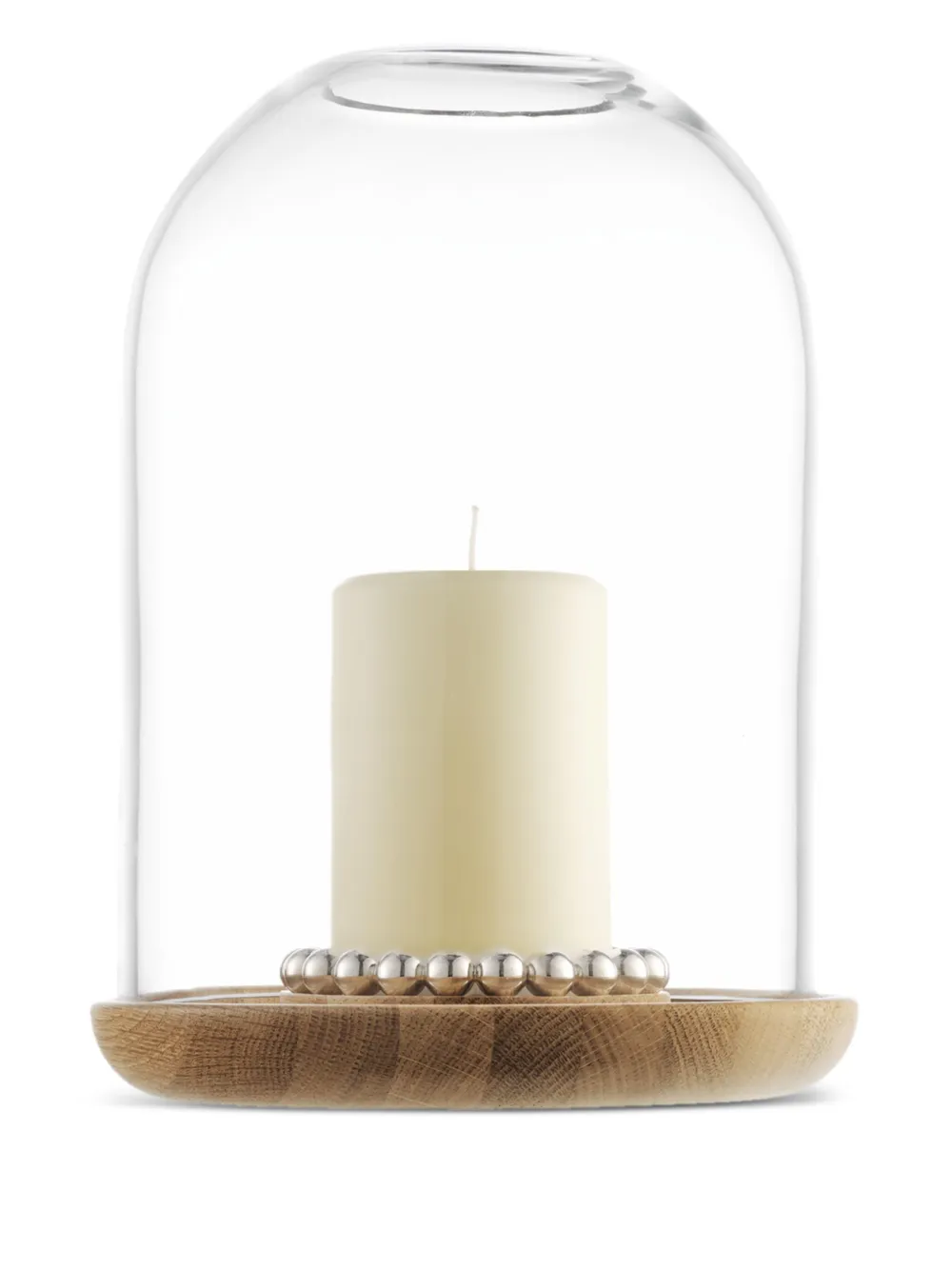 Christofle glass-dome oak candleholder | Brown | Image 1