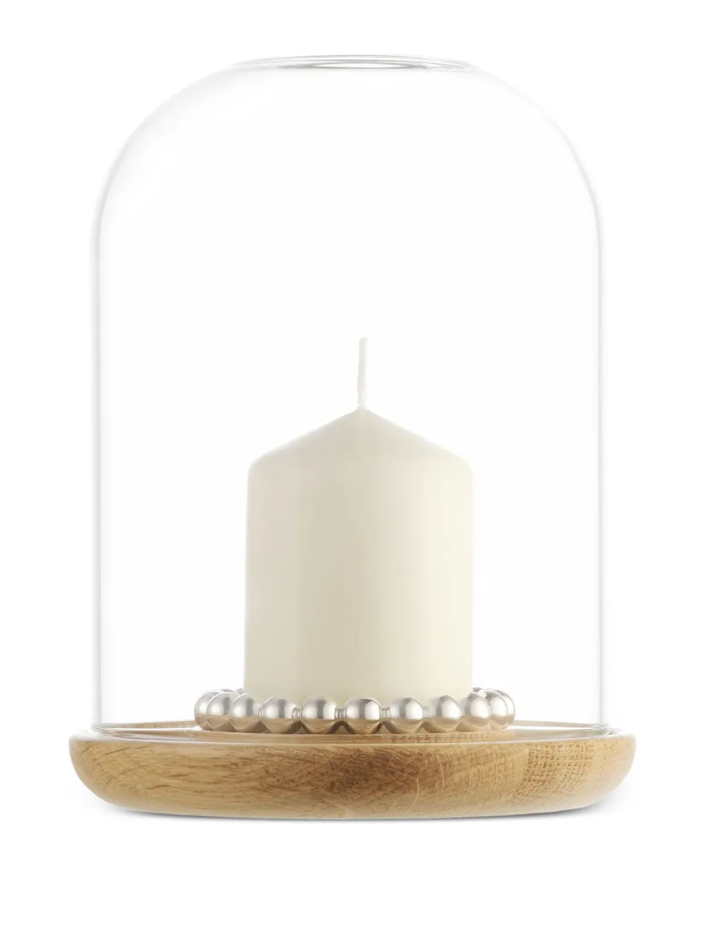 Christofle glass-dome pearl candle holder | Brown | Image 1