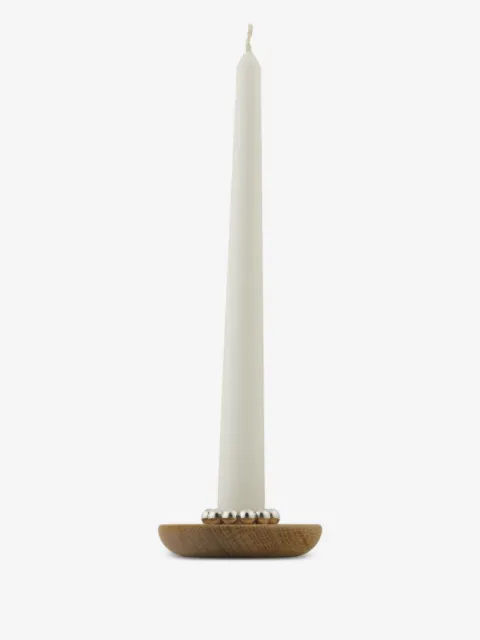 Christofle Perles wooden candle holder
