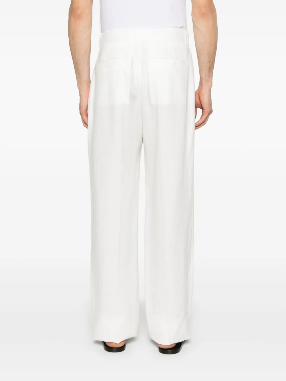 Shop Tagliatore Nevil Trousers In White
