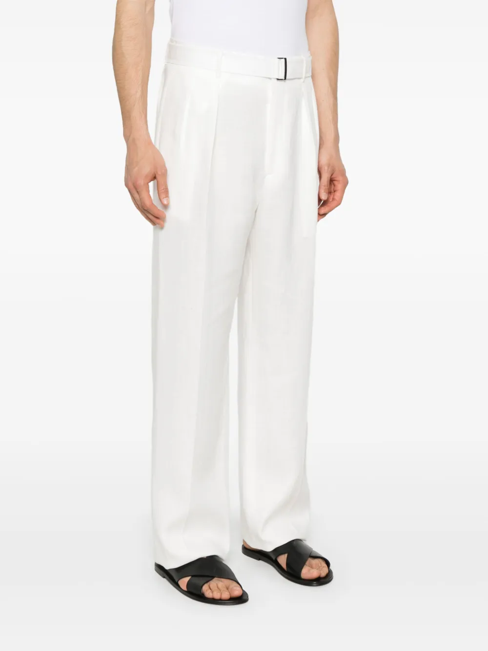 Shop Tagliatore Nevil Trousers In White