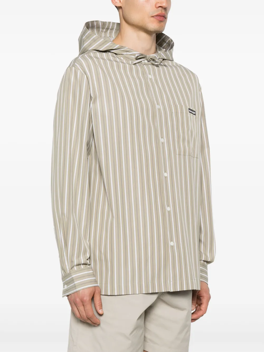 Maison Kitsuné Overhemd met capuchon Groen